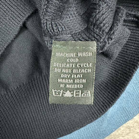 Lyle & Scott Sweater Vest Lot Mens L Blue Navy Excellent Cotton V-Neck Knit - Picture 8 of 15